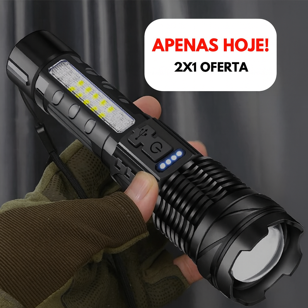 Lanterna MaxForce™ (Lanterna Tática com Laser) — OFERTA 2x1