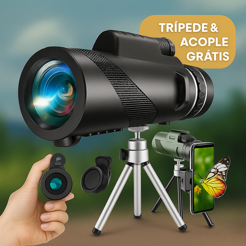 VISIONÁRIO™ – Telescópio/Lente Portátil com Visão Noturna